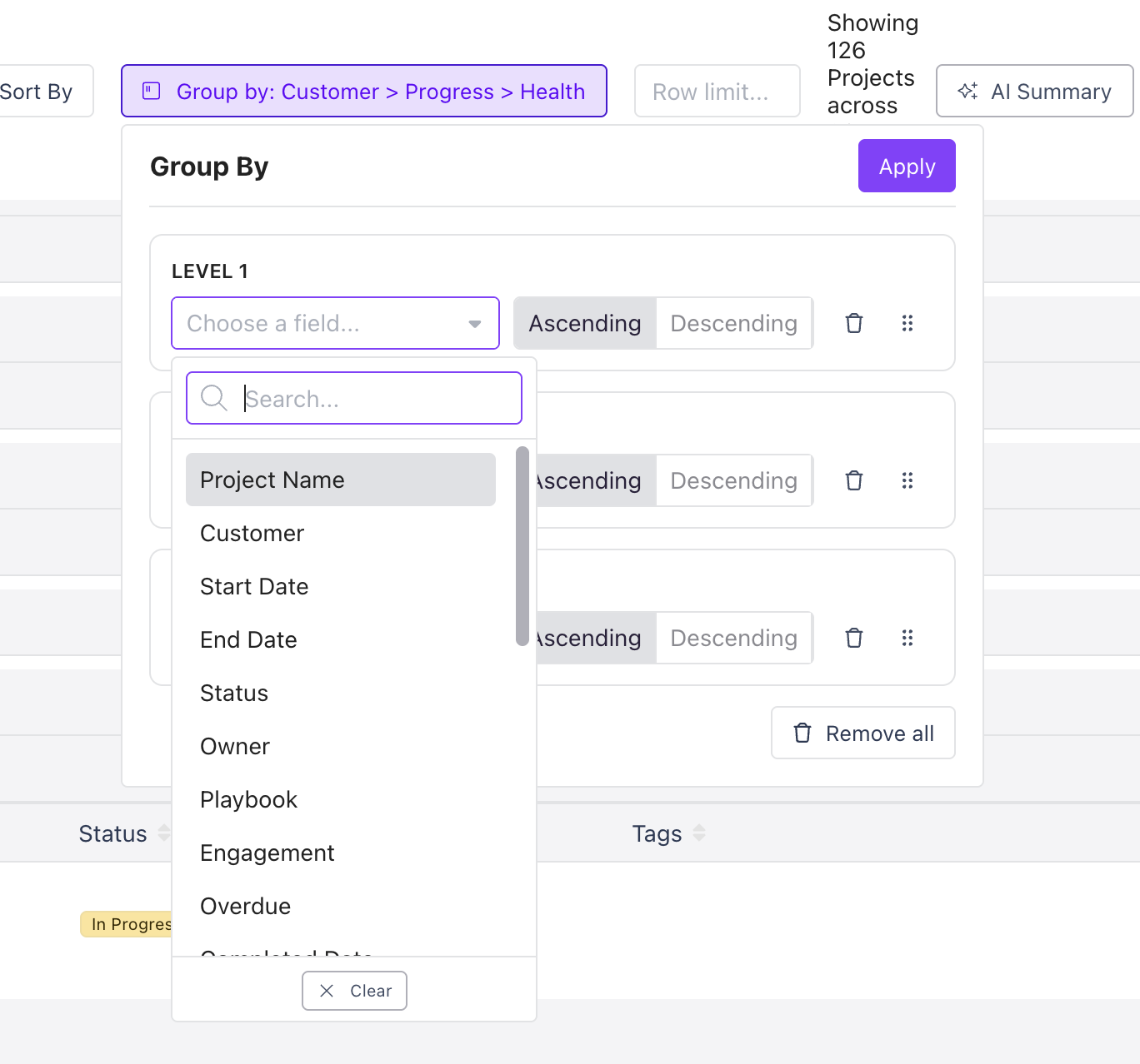 Multi-Level Grouping